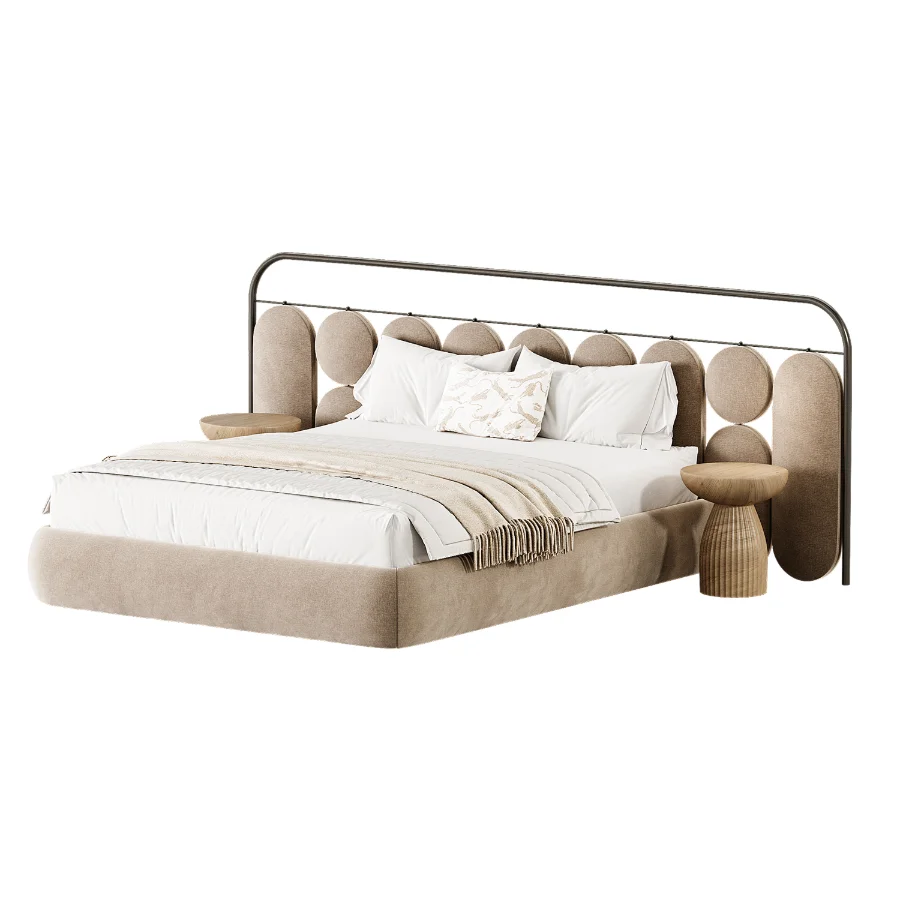 Japandi Double Bed 04 - Image 1