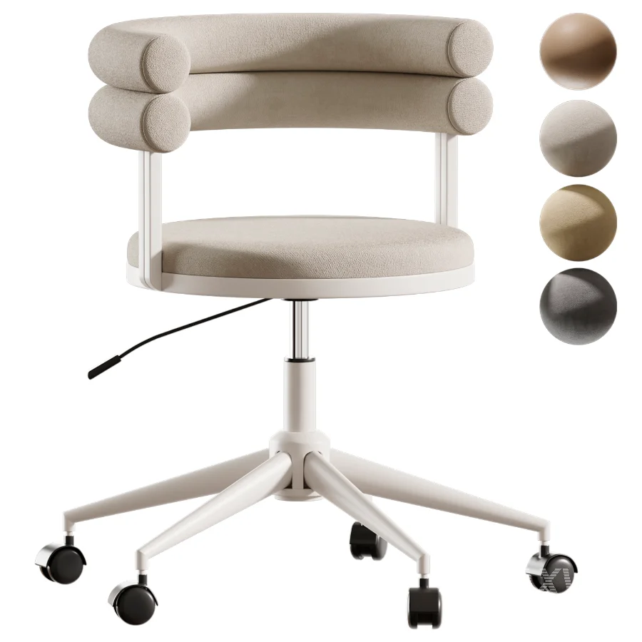 Ponty light gray office chair - Image 1