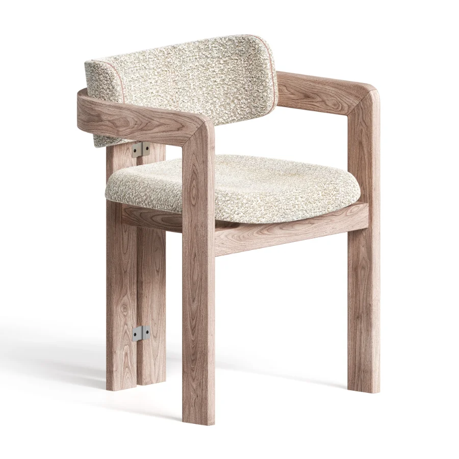CHAIR With Solid Curved Wooden Structure - Image 4