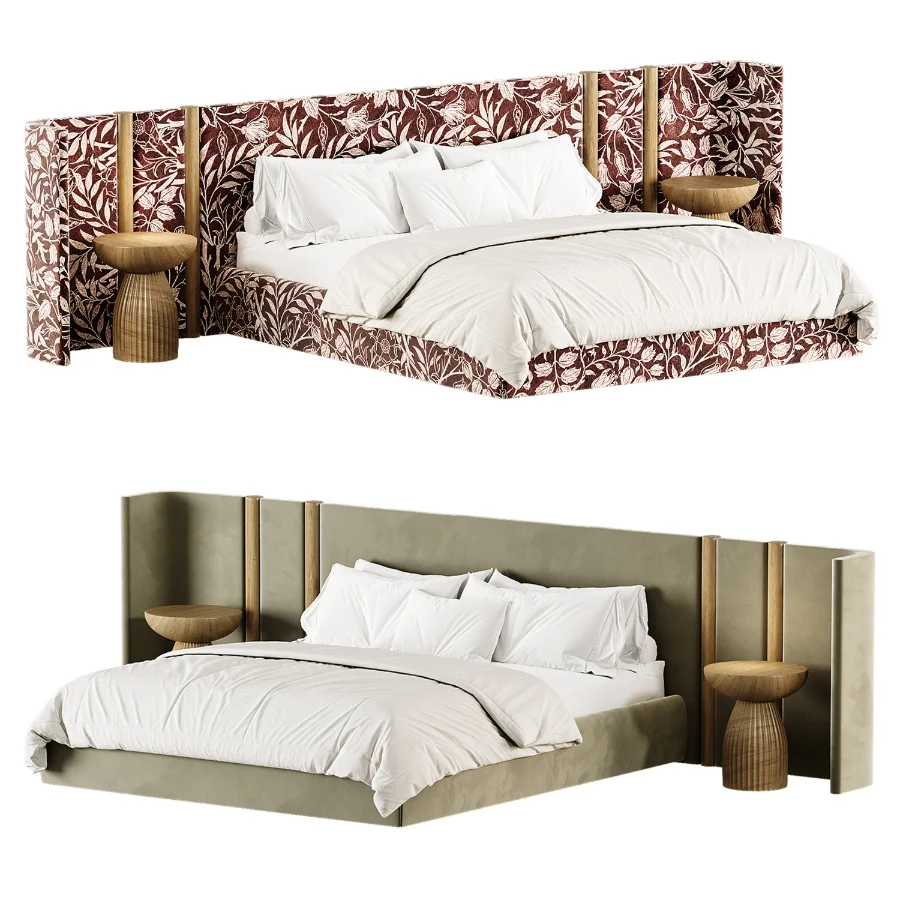 Japandi Double Bed 02 - Image 5