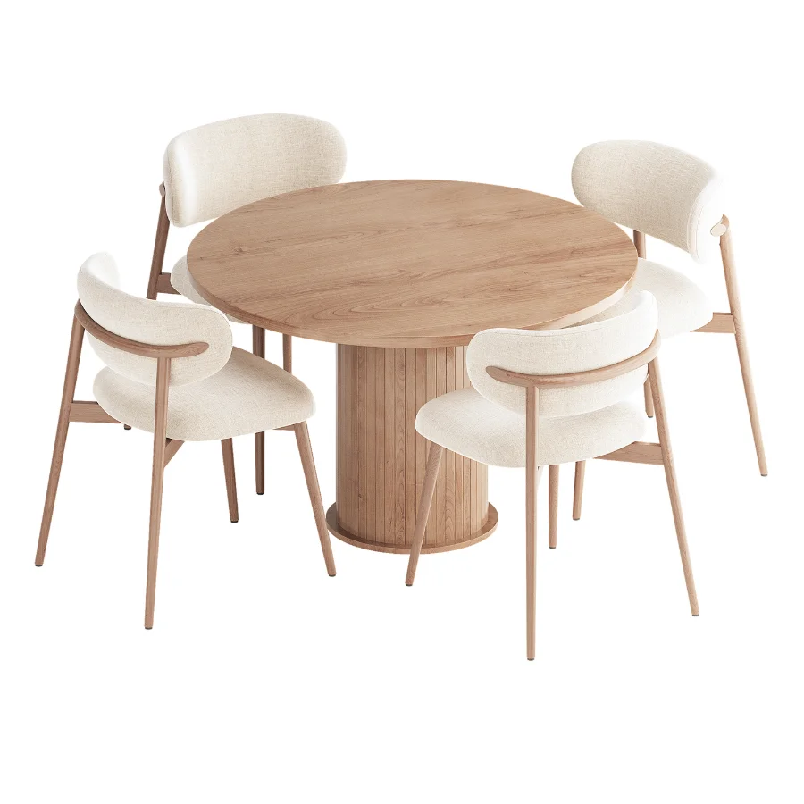 Ferrara Round Extendable Dining Chair and Table - Image 6