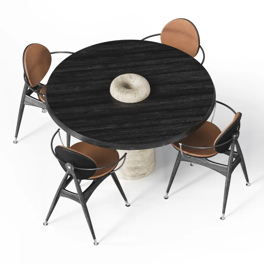 DINING TABLE WITH 4 CHAIRS - Image 7