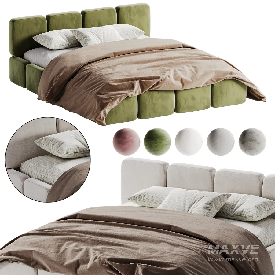 Letto Imbottito in Bucle Tayla Bed by Westwing - Image 6