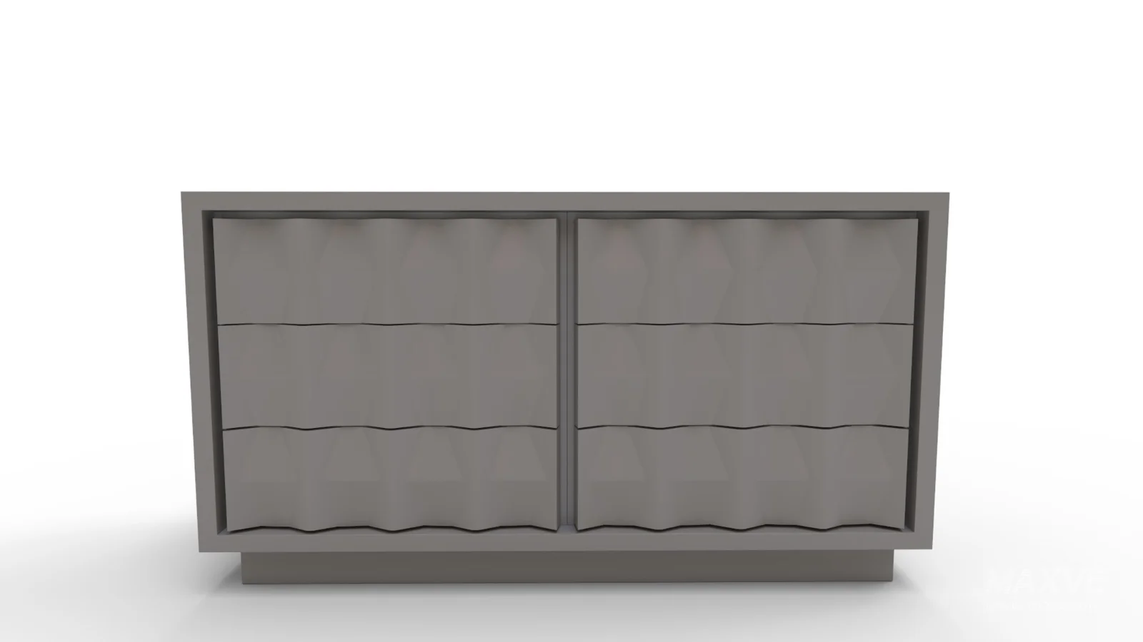Carved Pattern Wide Dresser - Image 7
