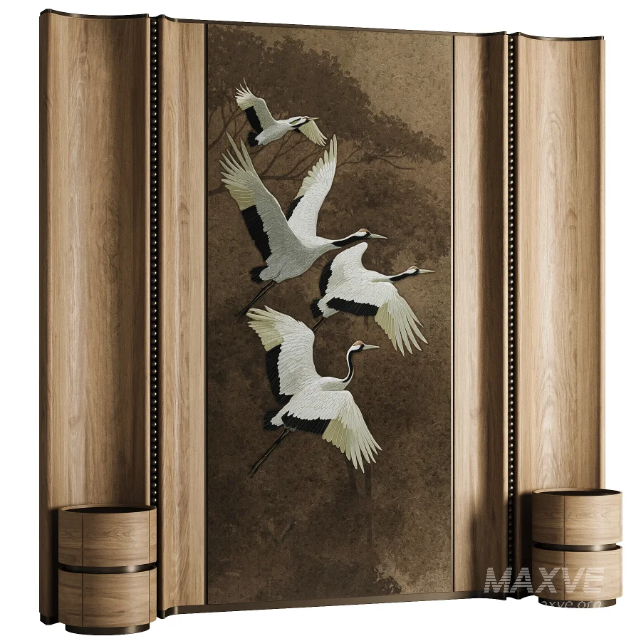 Vintage Crane Bed Set05 - Image 2