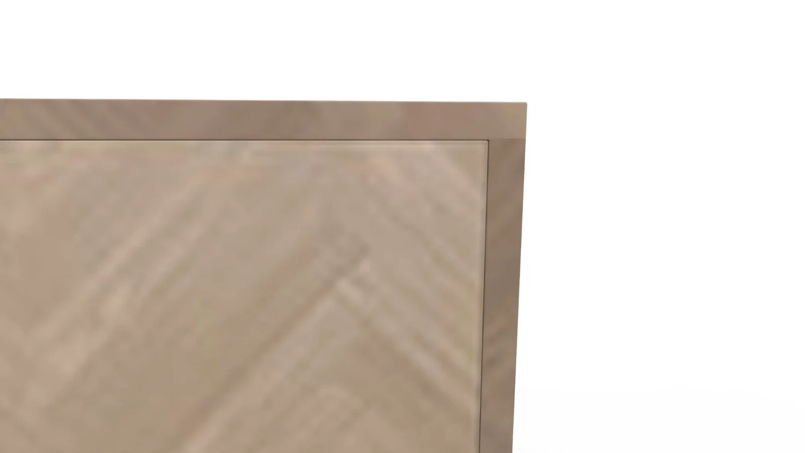 Herringbone Wood Accent Storage Cabinet With 2 Doors - Image 1