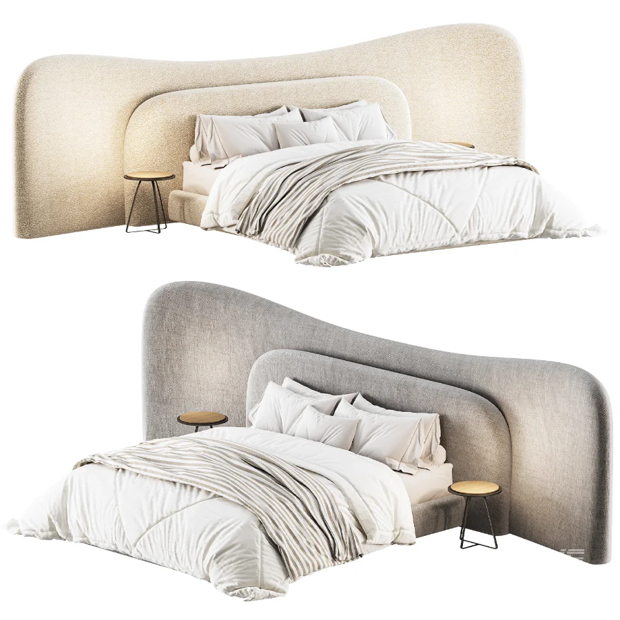 Modern Double Bed 07 - Image 4