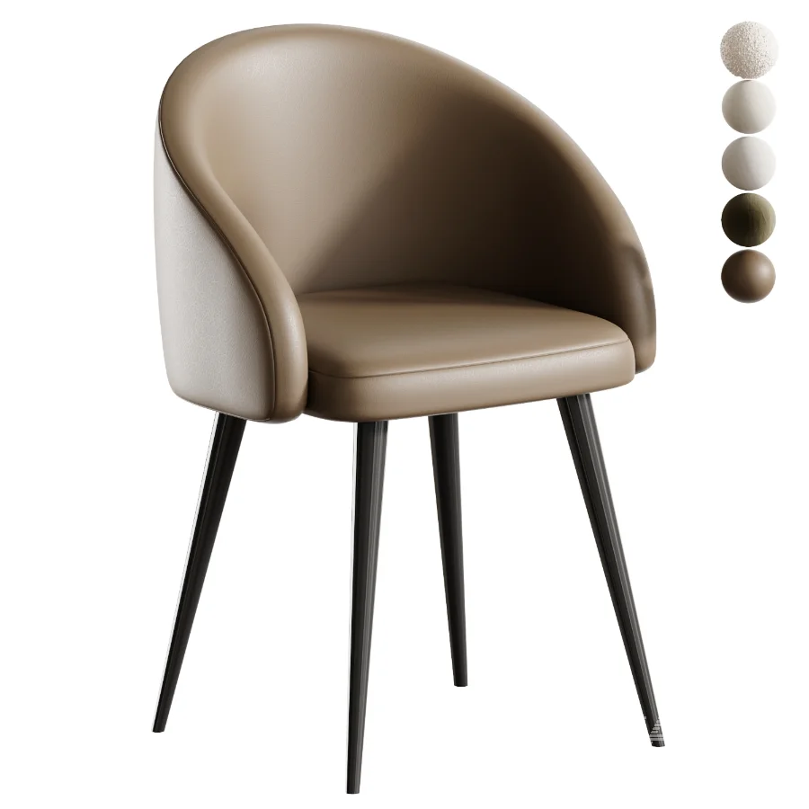 Boucle chair grey prostohome - Image 2