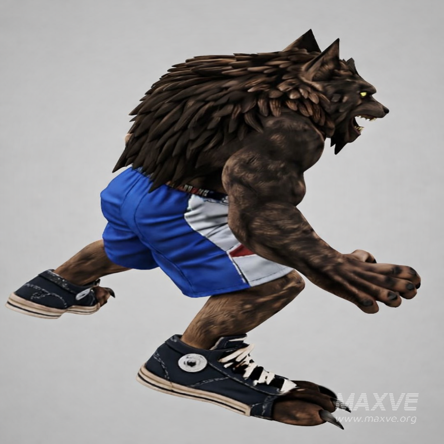 Realistic Muscular Werewolf Monster - Image 7