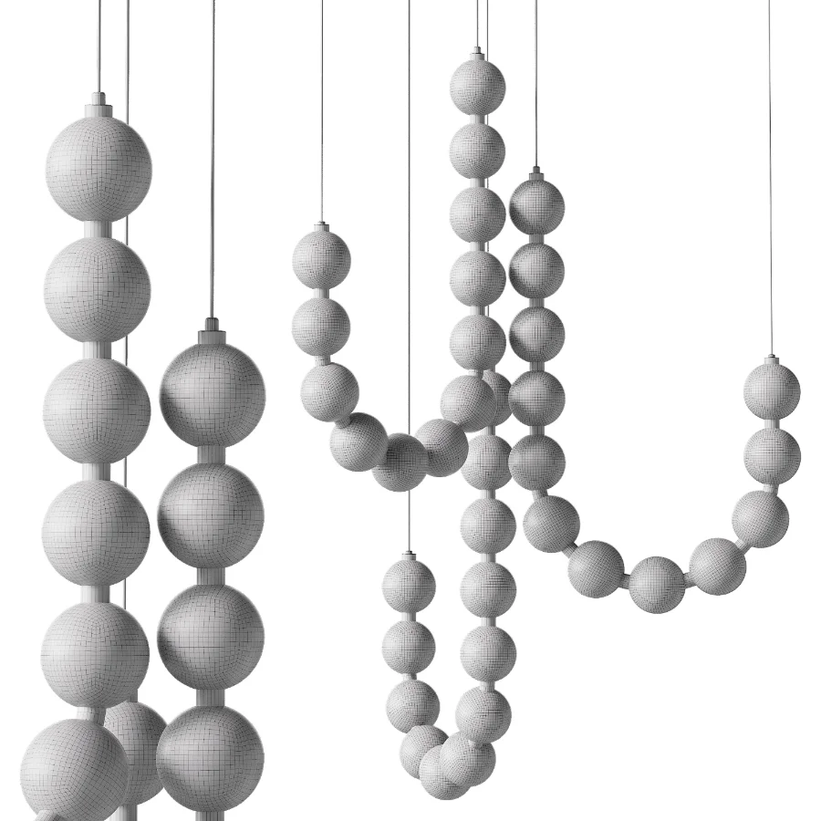 Womo Pearl Brass Globe Chandelier - Image 4
