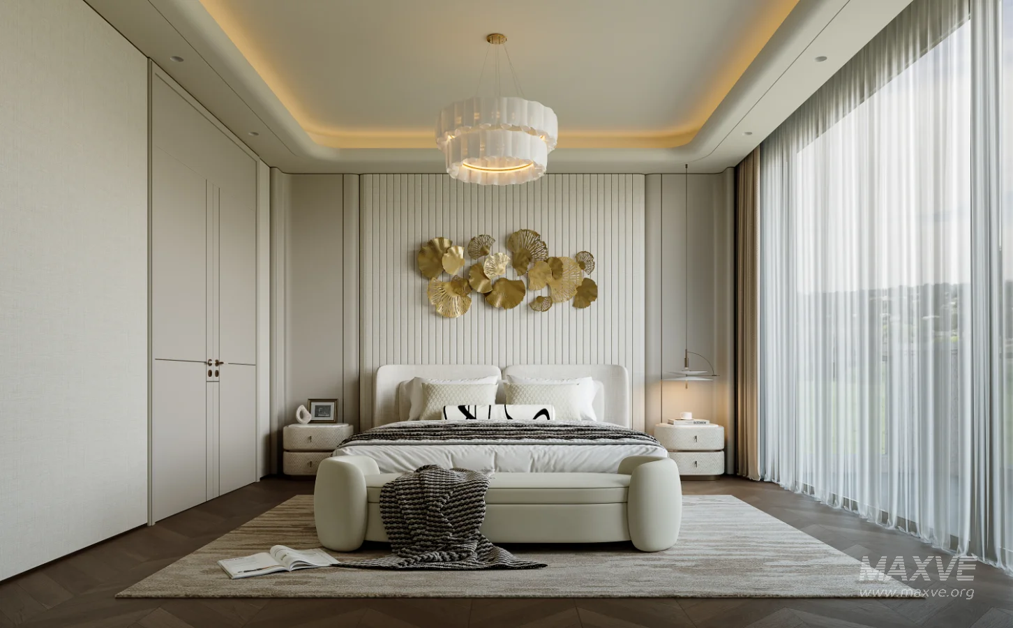 Modern bedroom and dressing room - Image 1