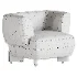 Antonella Stone Cream Woven Fabric Occasional Chair - Thumbnail 1