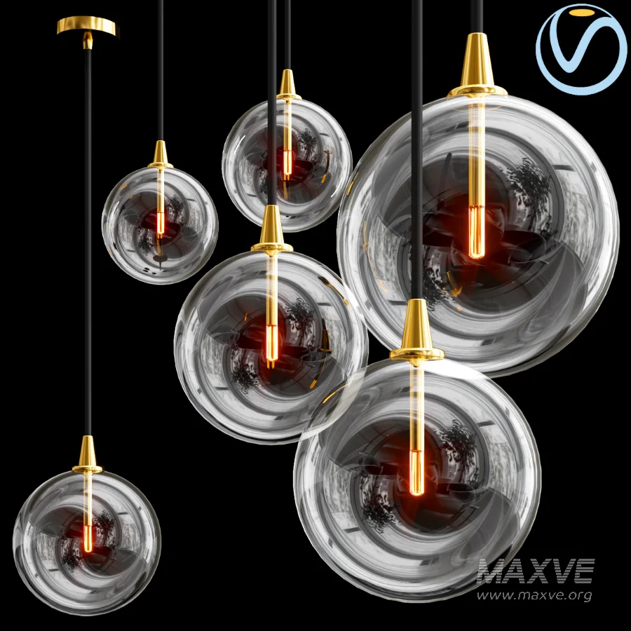 GLASS GLOBE PENDANT LAMP - Image 3