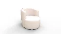 Tub Swivel Chair Talc Linen - Thumbnail 3
