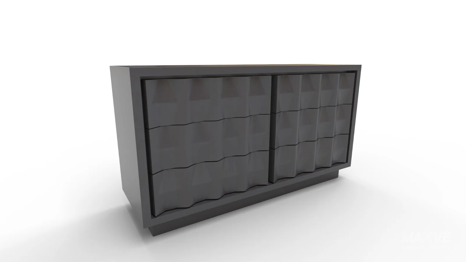 Carved Pattern Wide Dresser - Image 2
