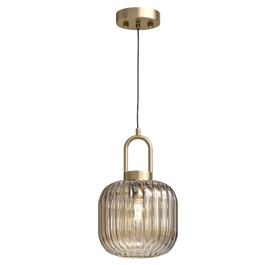 Modern Ribbed Glass Pendant Lights - Image 3