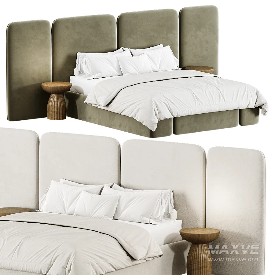 Arcadia Warm Ivory Queen Bed - Image 3