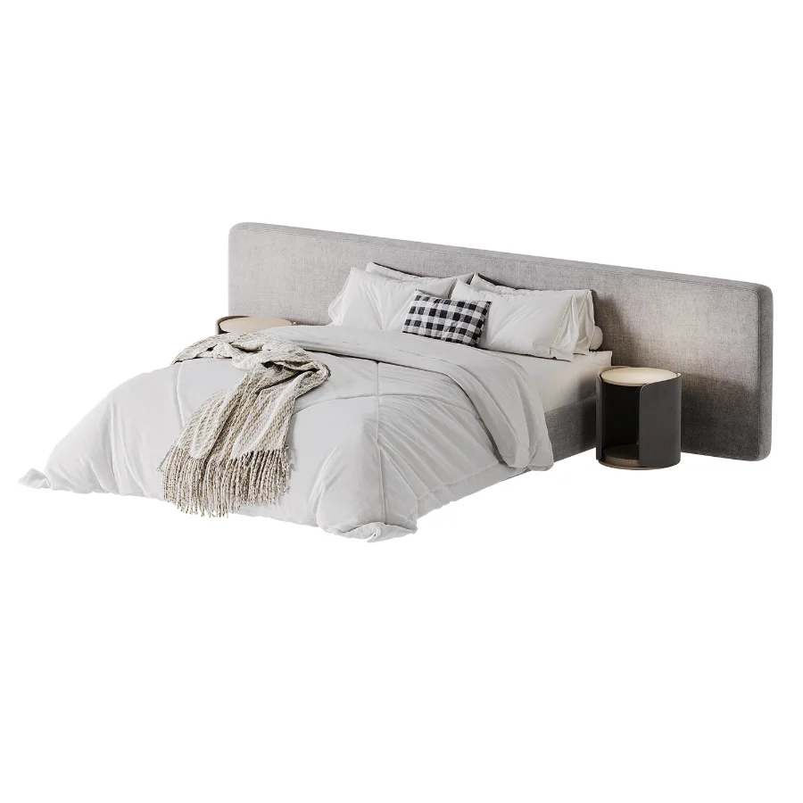 Modern Double Bed 03 - Image 2