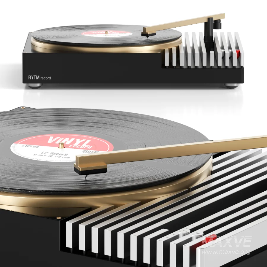 RYTM Modern Metalic Record Player - Image 3