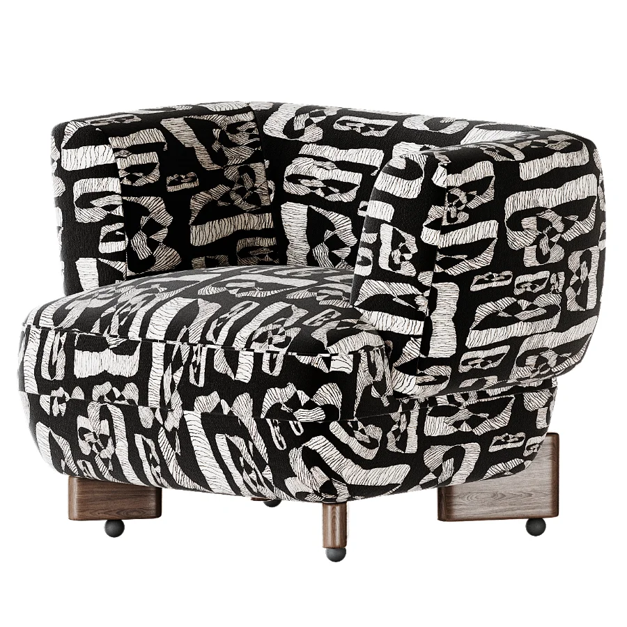 Antonella Stone Cream Woven Fabric Occasional Chair - Image 2