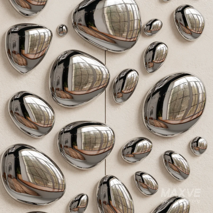 Chrome Bubble Wall Decor 26 - Image 3