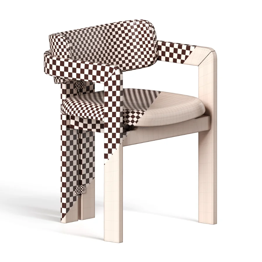 CHAIR With Solid Curved Wooden Structure - Image 7