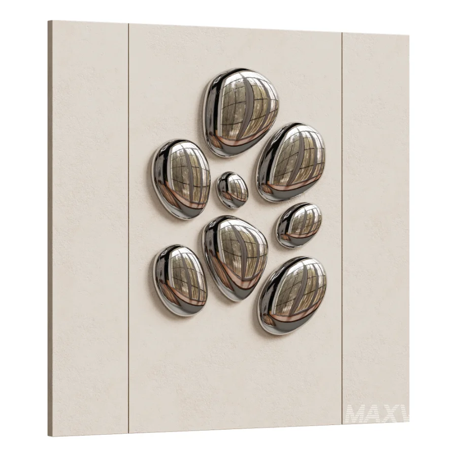 Chrome Bubble Wall Decor 24 - Image 2