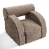 Modern Curved Upholstered Lounge Armchair - Thumbnail 3