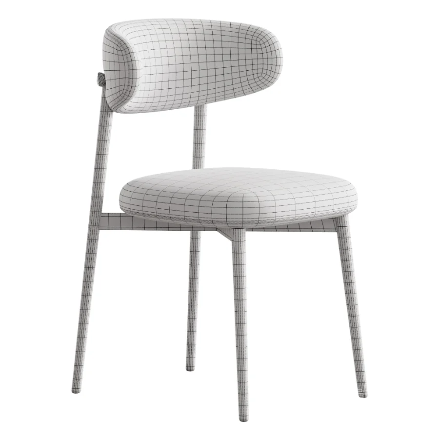 Modern Faux Leather Backrest Dining Chair with Oak Wood Legs - Image 7