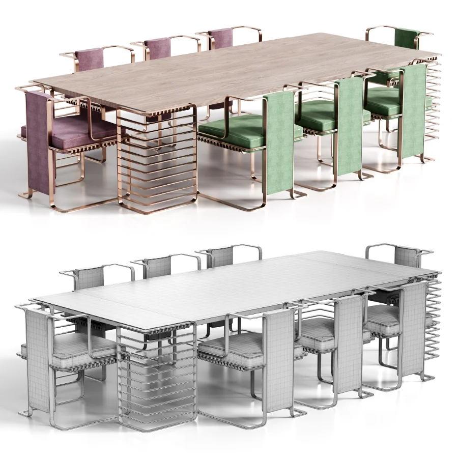 JARMAN DINING TABLE AND CHAIR - Image 7