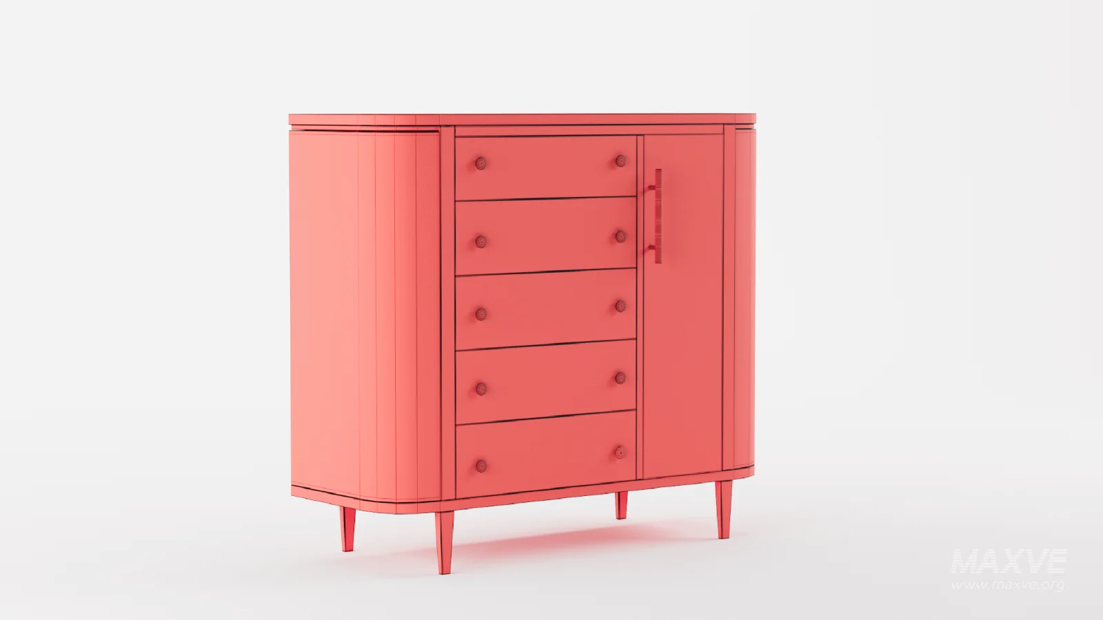 Cane5 Drawer Accent Chest - Image 1