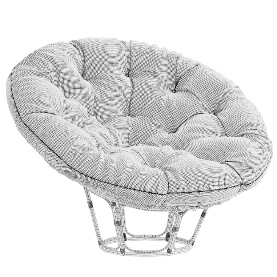 Lounge_chair_Papasan_Rocker_cognac - Image 3