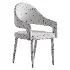 Nordic Style Metal Chair Open Back Dining Arm Chair - Thumbnail 7
