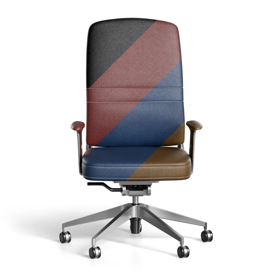 LEATHER-COVERED COMPUTER CHAIR - Image 5