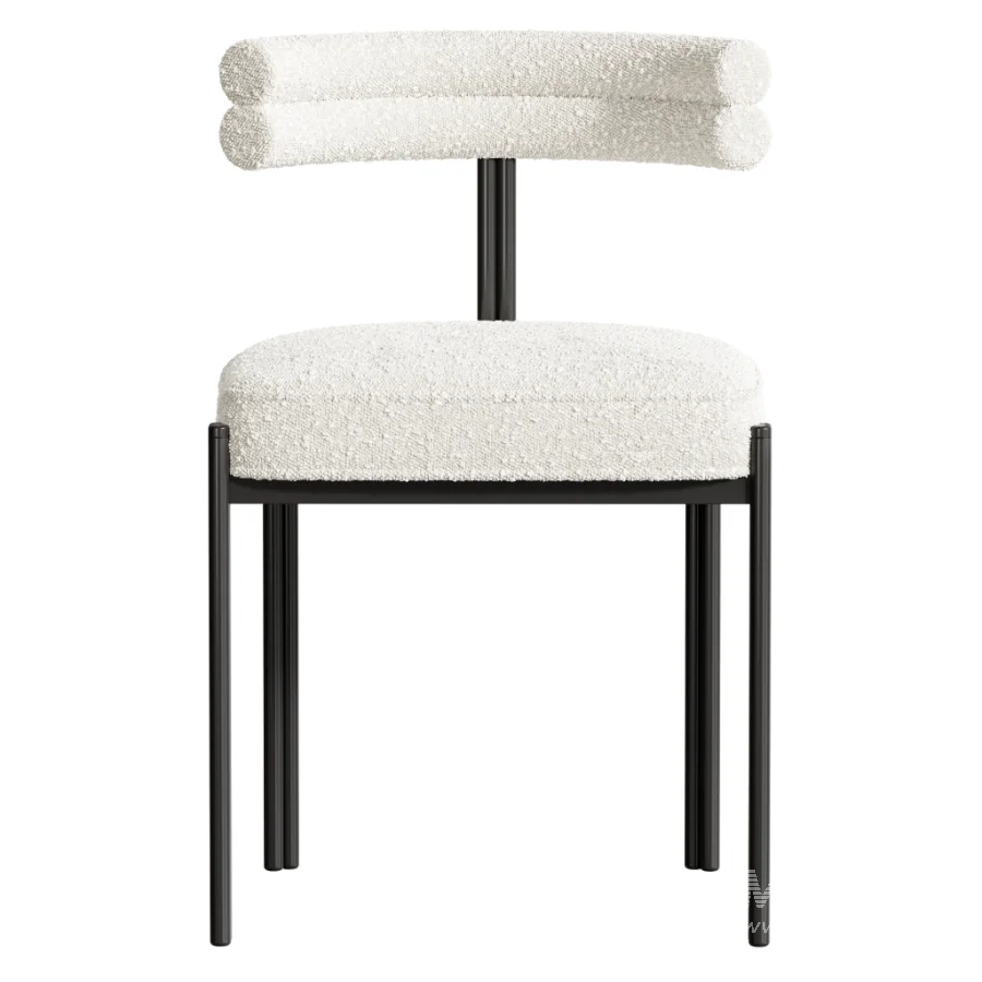 Industrial Velvet Dining Room Chair - Image 5