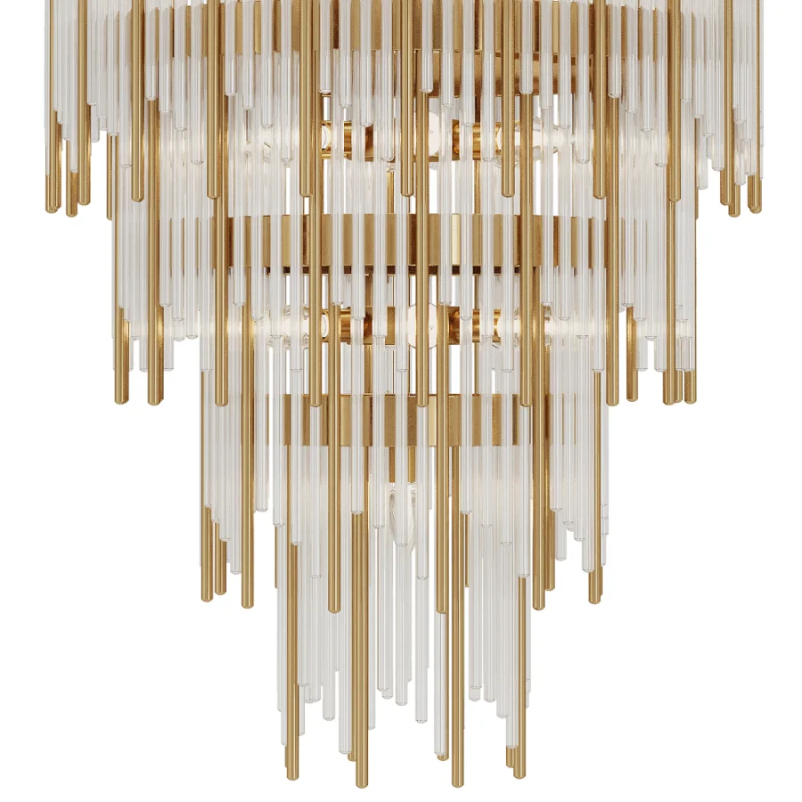 Glam Antique Bronze Waterfall Chandelier - Image 5
