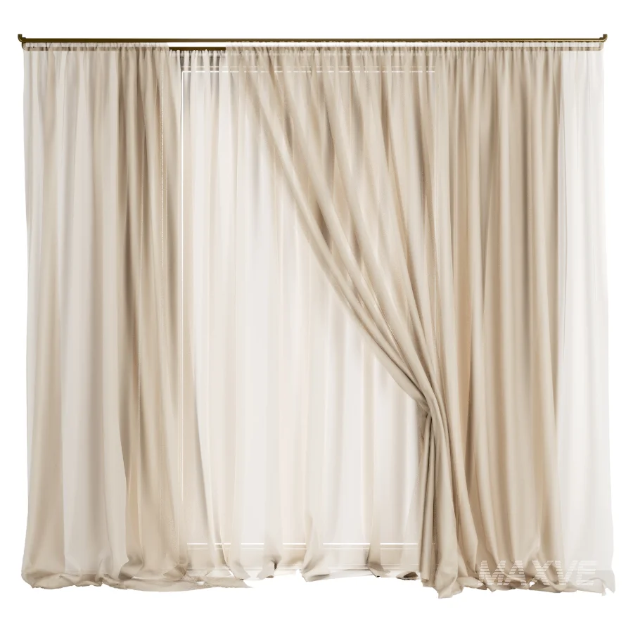 Silk and Cotton Curtain Set 120 - Image 1