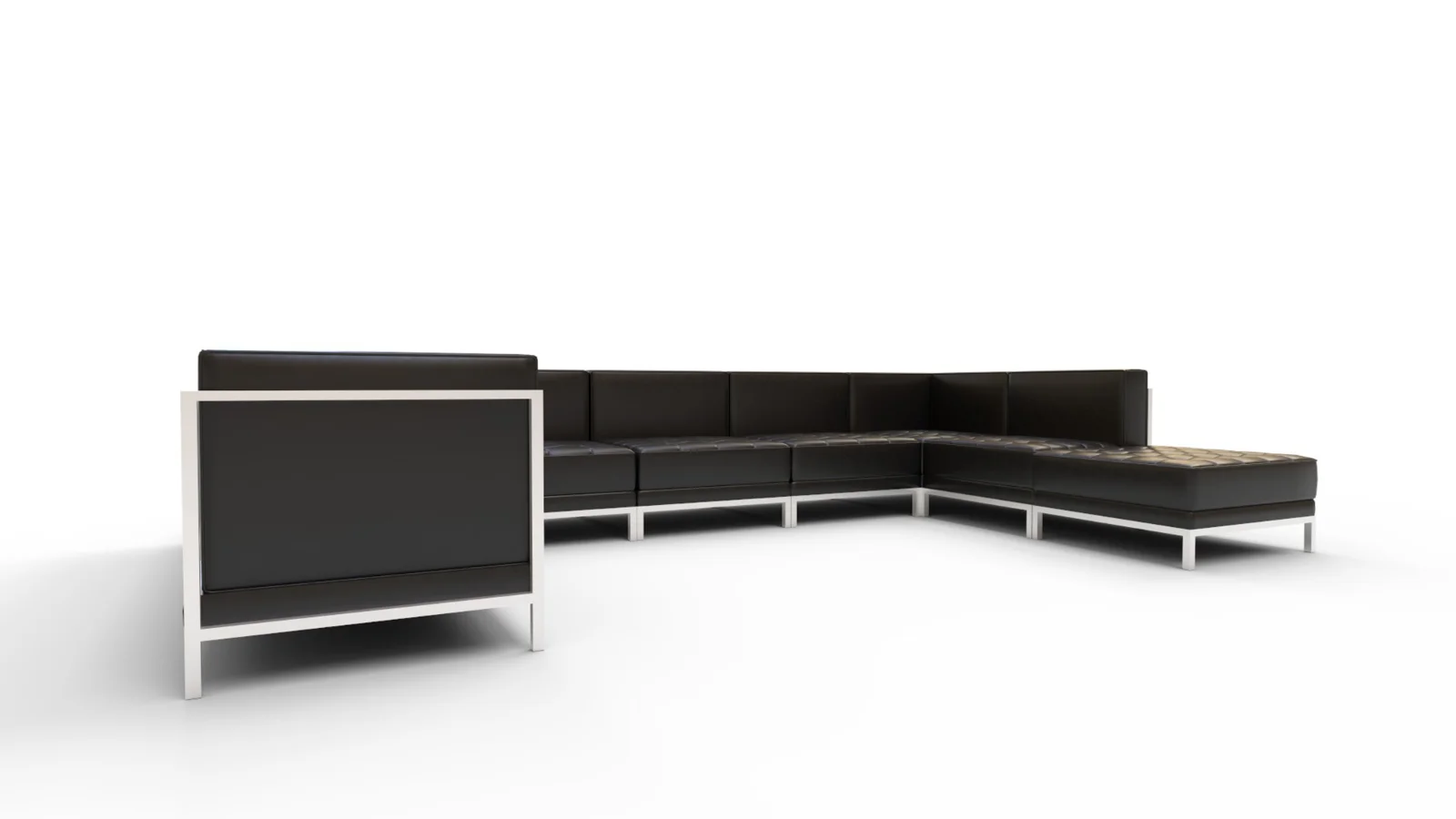 Bouffard Melrose Modular U Shape Sectional with Ottoman - Image 3