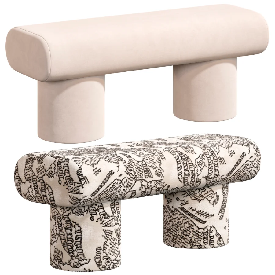 Plum Boucle Green Bench - Image 5