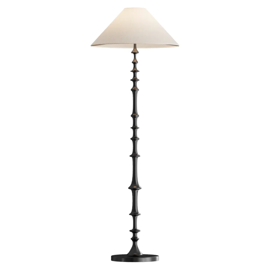 PetrusTall Matte Black Floor Lamp - Image 2