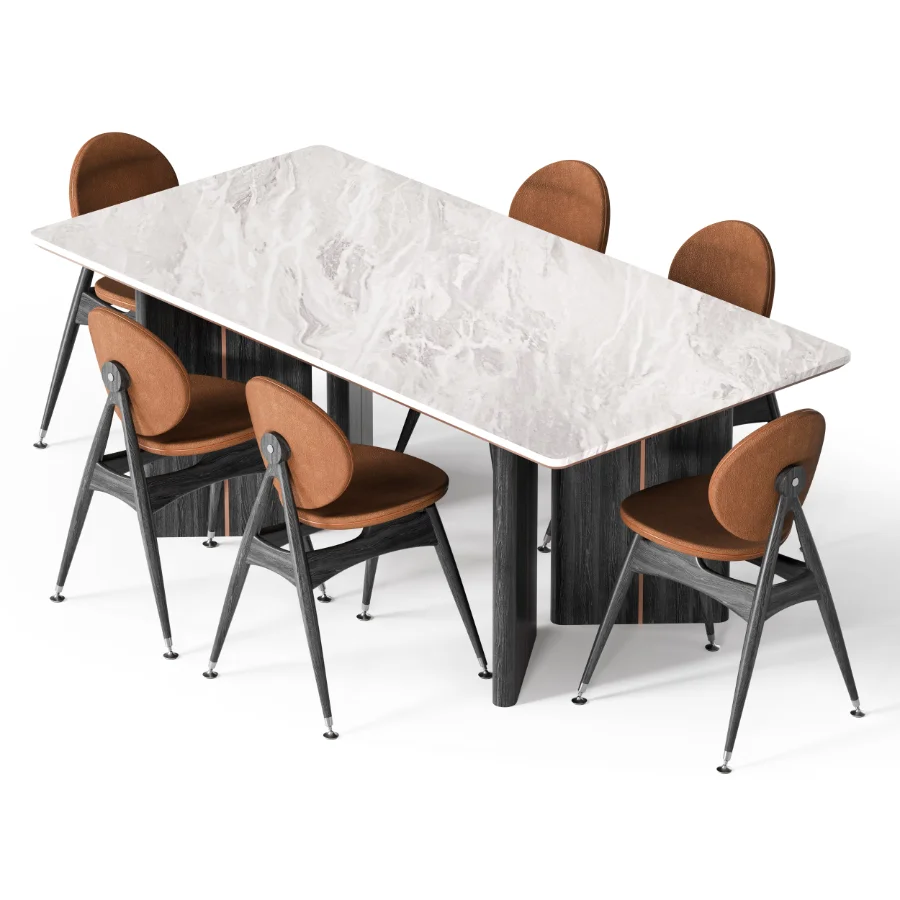MODERN DINING TABLE AND CHAIRS - Image 2