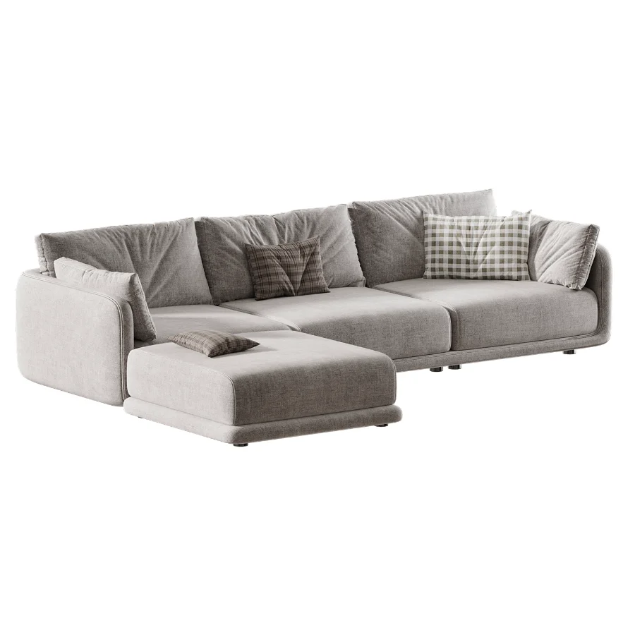 Naples Modular Upholstered Chaise L-Sectional - Image 3