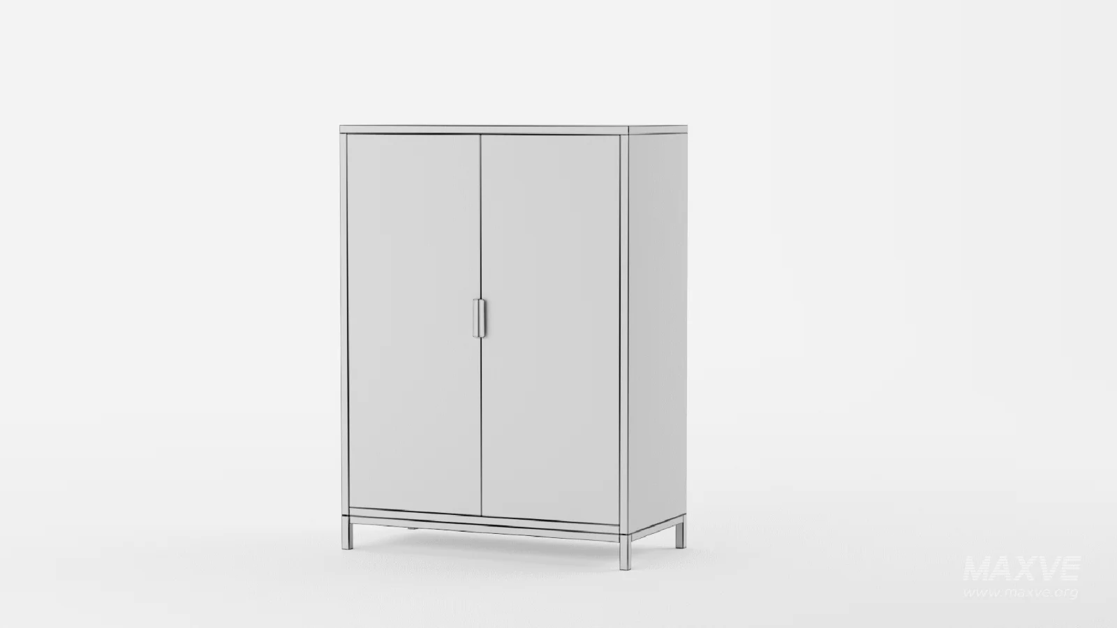 Herringbone Wood Accent Storage Cabinet With 2 Doors - Image 13