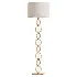 Metal Floor Lamp Linen Oat Shade - Thumbnail 2