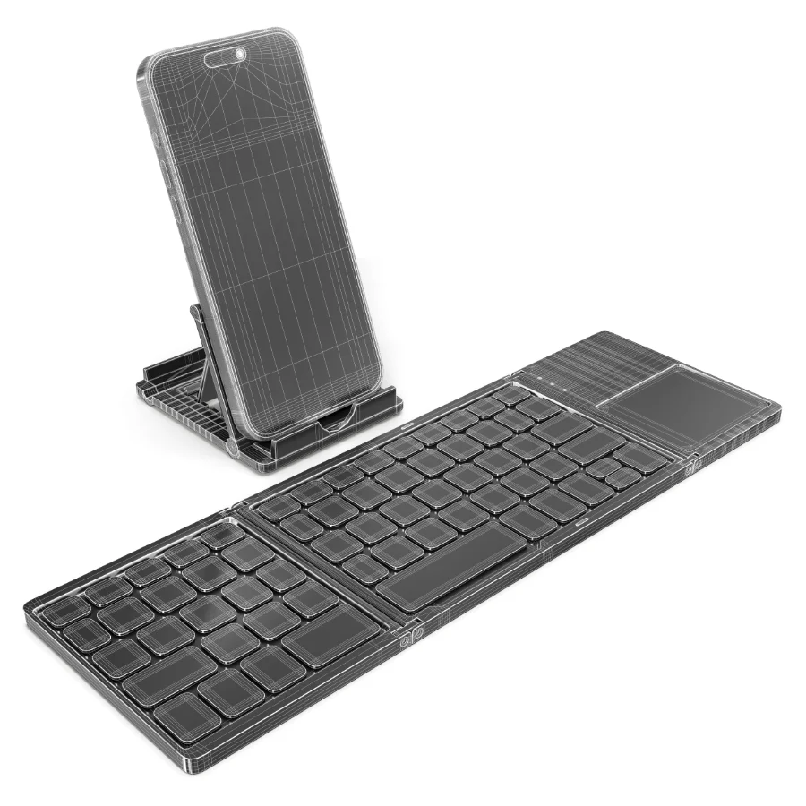 Portable Wireless Bluetooth Folding Keyboard - Image 7