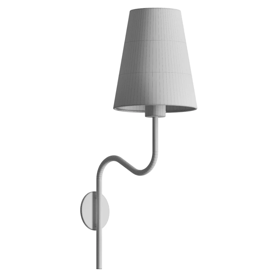 Swedish Designer Wall Light Brass Fabric Sweden 1930s - Image 3