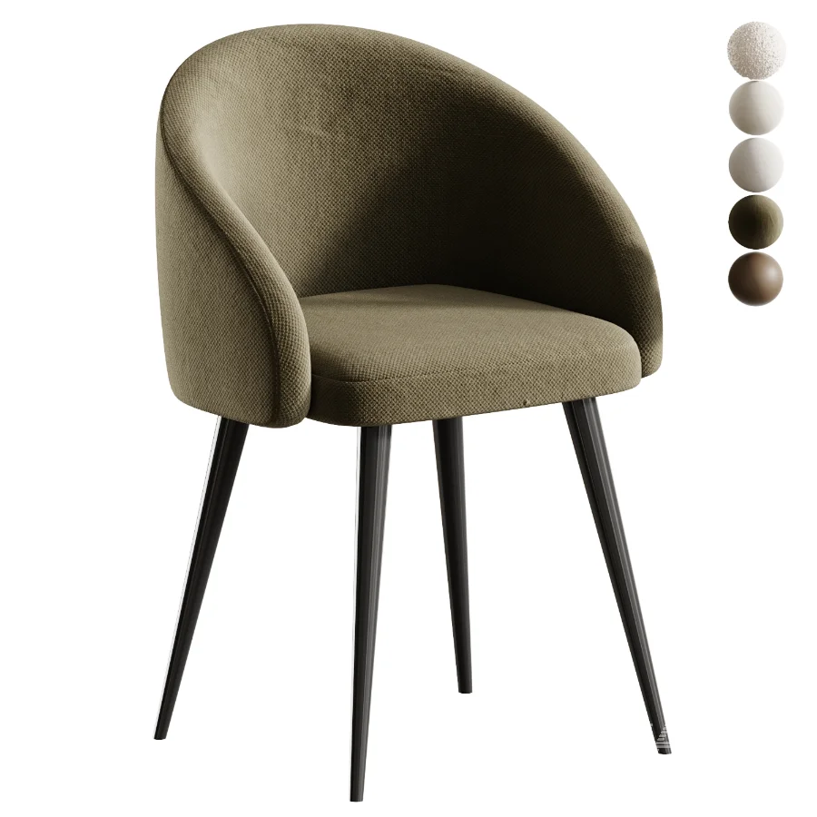 Boucle chair grey prostohome - Image 6