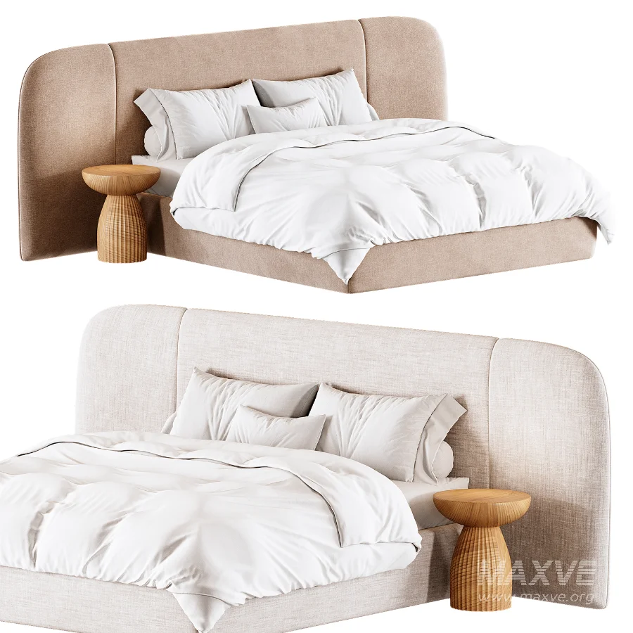 Julianne Upholstered Winged Bed - Image 3