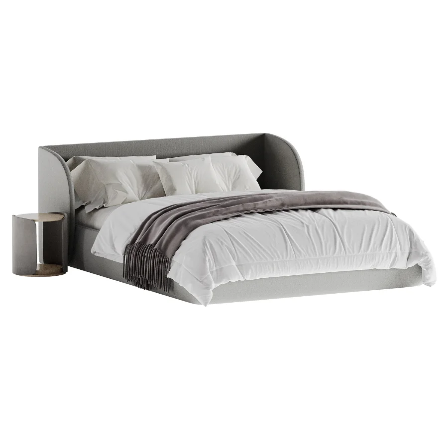 Yuna Boucle Bed by Divan - Image 1