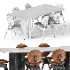 MODERN DINING TABLE AND CHAIRS - Thumbnail 7